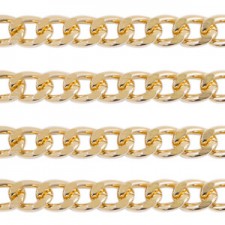 DQ Metal belcher chain curb links 13mm Gold